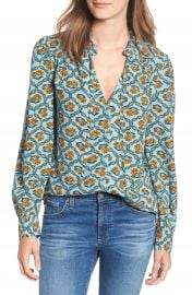 Hinge Tie Neck Blouse at Nordstrom